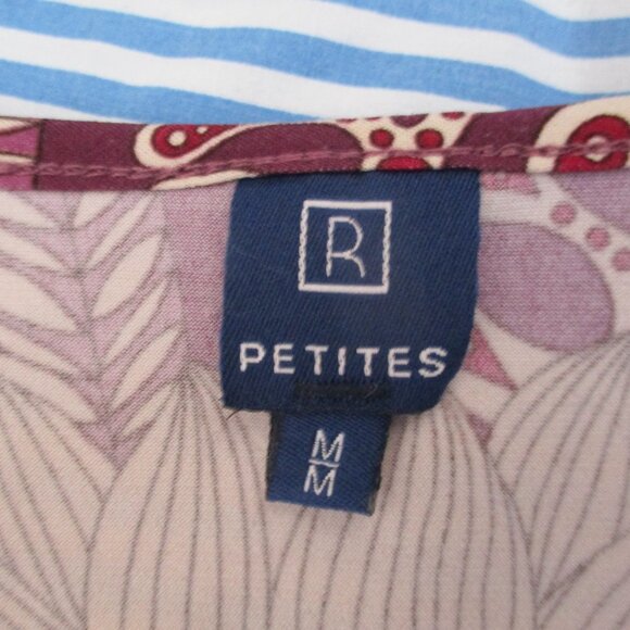 🌺 Floral V-Neck Wrap Top by R Petites - Size M 🌸 - Picture 5 of 5